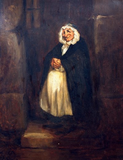 The old doorkeeper by Honoré Daumier