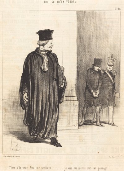 Here, Maybe a Customer by Honoré Daumier