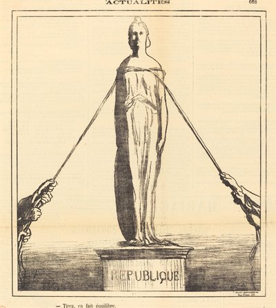 Pull, it balances by Honoré Daumier