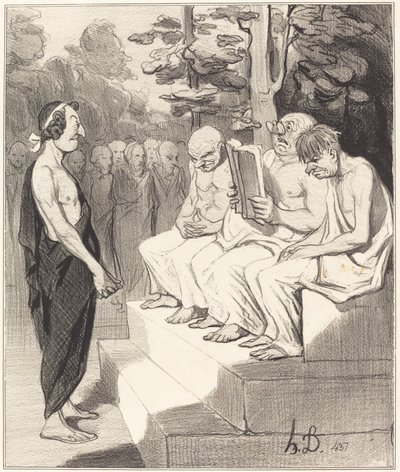 Telemachus Questioned by the Sages by Honoré Daumier