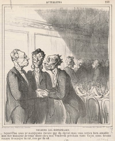 Toujours les Hippophages by Honoré Daumier