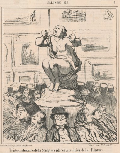 Sad Expression of the Sculpture... by Honoré Daumier