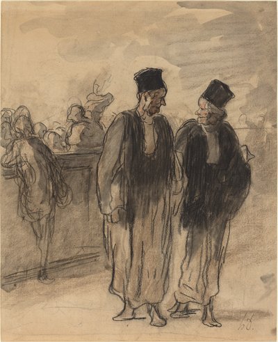 Two Lawyers by Honoré Daumier