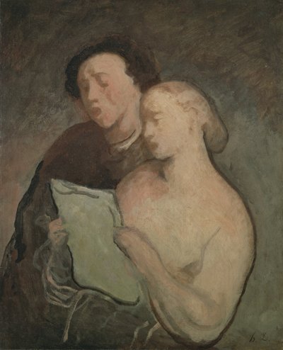 Two Singers by Honoré Daumier