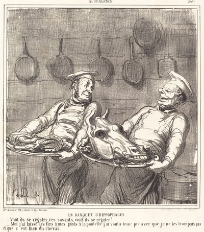 A Banquet of Horse-Eaters by Honoré Daumier