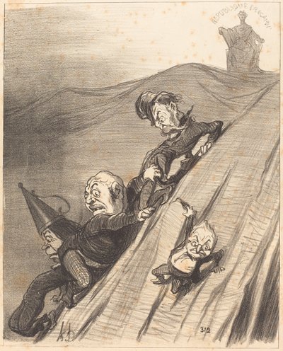 A Dangerous Path by Honoré Daumier