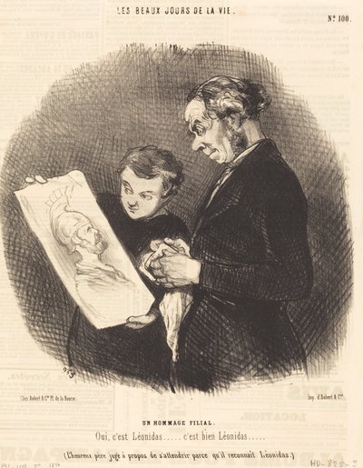 A Filial Tribute by Honoré Daumier