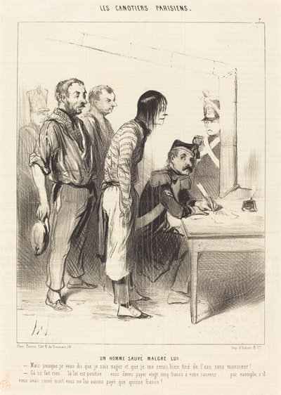 A Man Saved Despite Himself by Honoré Daumier