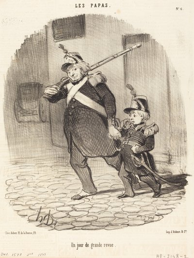 A Day of Grand Review by Honoré Daumier