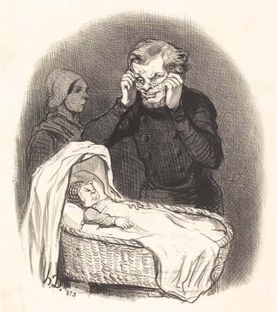 A Happy Father by Honoré Daumier