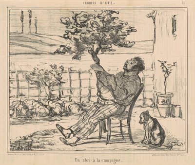 A Shelter in the Countryside by Honoré Daumier