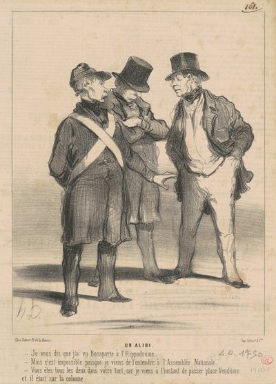 An Alibi by Honoré Daumier