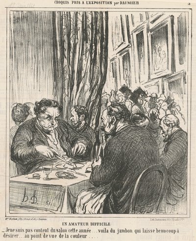 A Difficult Amateur by Honoré Daumier
