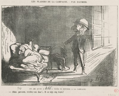 A Friend Who Was Invited... by Honoré Daumier