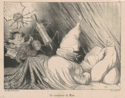 A Nightmare of Mimi by Honoré Daumier