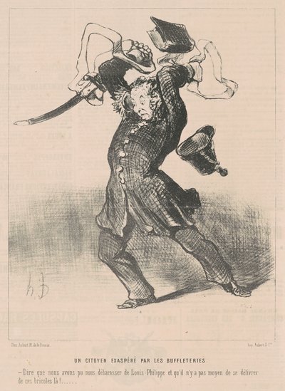 A Citizen Exasperated by the Buffeteries by Honoré Daumier