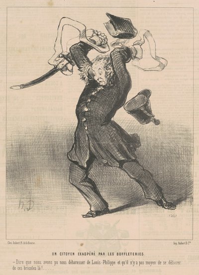 A Citizen Exasperated by the Buffeteries by Honoré Daumier