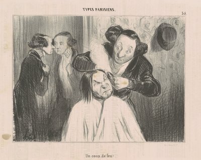 A Gunshot! by Honoré Daumier