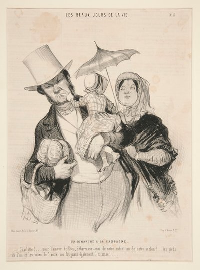 A Sunday in the Country, #17 by Honoré Daumier