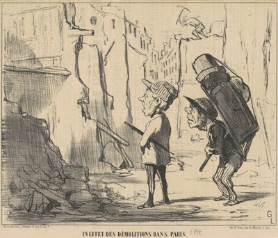 An Effect of the Demolitions in Paris by Honoré Daumier