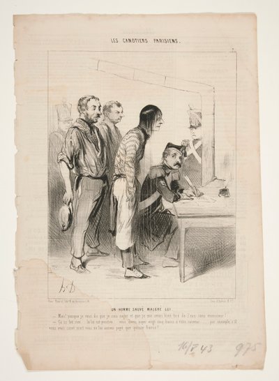 A Man Saved Despite Himself by Honoré Daumier