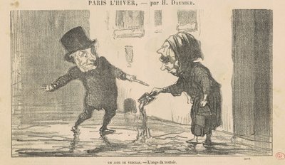 A Day of Ice by Honoré Daumier