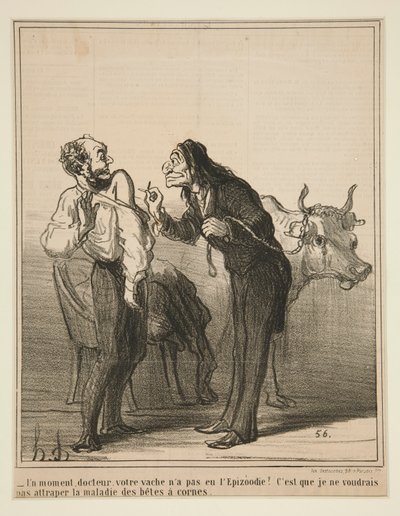 One Moment, Doctor, Your Cow... by Honoré Daumier
