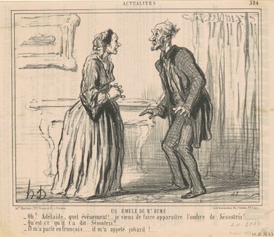 A Rival of Mr. Hume by Honoré Daumier