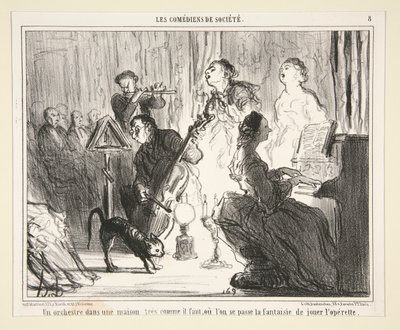 An Orchestra in a House by Honoré Daumier