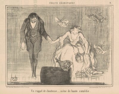 A Recall of the Singer by Honoré Daumier