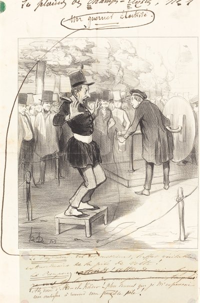 An Electrified Warrior by Honoré Daumier