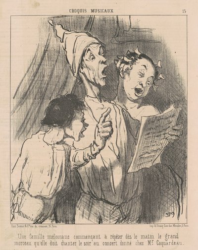 A Musical Family by Honoré Daumier