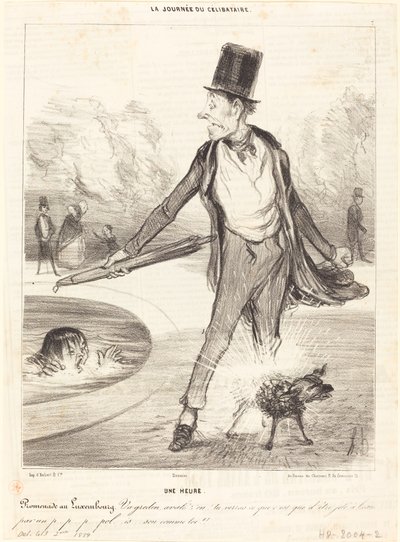 An Hour - Walk in Luxembourg by Honoré Daumier