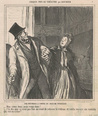 A Mistake at the Odeon... by Honoré Daumier