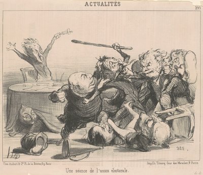 A Session of the Electoral Union by Honoré Daumier