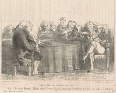 A Session of the Council of Five by Honoré Daumier