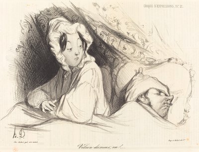 Villain Sleeper, Go! by Honoré Daumier
