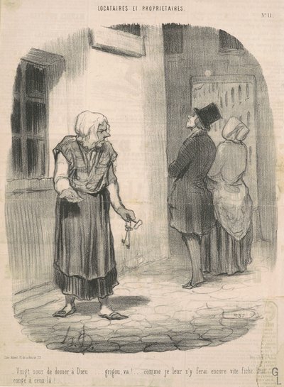 Twenty Sous of Denier to God... by Honoré Daumier