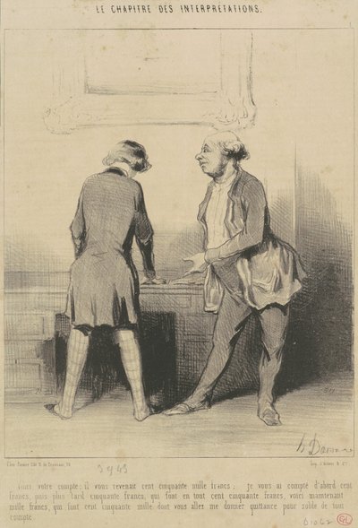 Here is your account: It came to... by Honoré Daumier