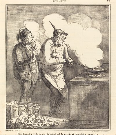 There are many broken eggs... by Honoré Daumier