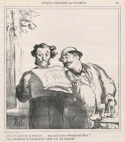 See the Course of the Stock Exchange by Honoré Daumier