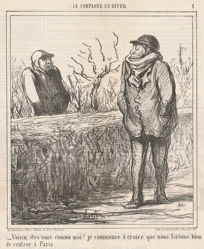 Neighbor, Are You Like Me?... by Honoré Daumier