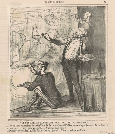 View of a workshop... by Honoré Daumier