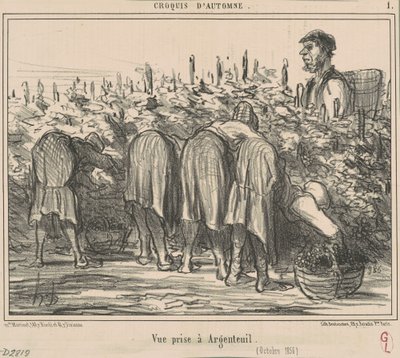 View taken at Argenteuil (October 1856) by Honoré Daumier