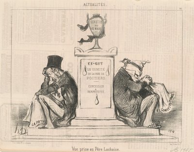 View taken at Père Lachaise by Honoré Daumier