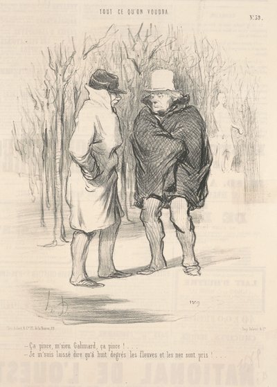 It pinches, Mr. Galimard, it pinches! by Honoré Daumier