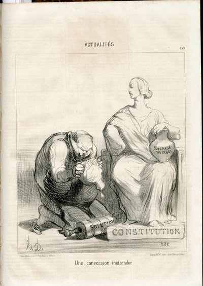 Le Charivari, Satirical in B & W by Honoré Daumier