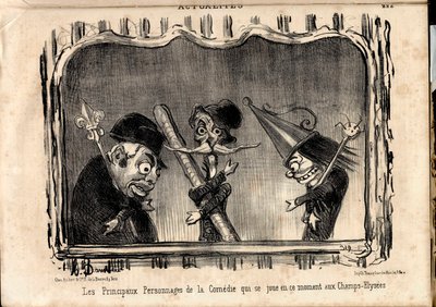 Le Charivari, Satirical in B & W by Honoré Daumier