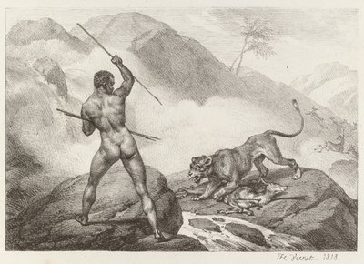 African Hunter by Emile Jean Horace Vernet