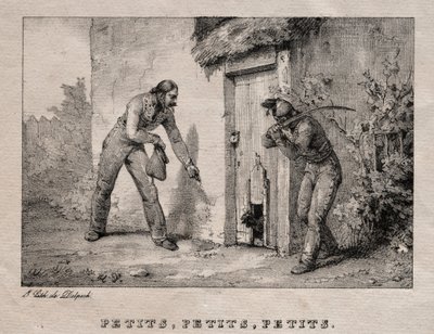 Marauders Maraudeurs. Petits! Petits! Petits! by Emile Jean Horace Vernet